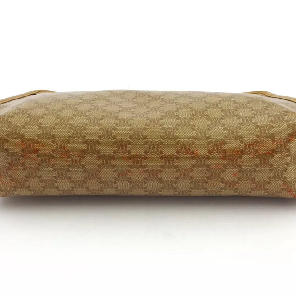 CELINE clutch bag macadam beige PVC ?~ leather Authentic - Picture 5 of 9